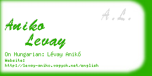 aniko levay business card